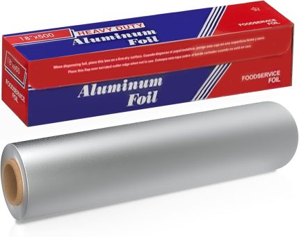 Heavy-Duty Aluminum Foil Roll 18" x 500 ft – Commercial Grade for Cooking & Roasting