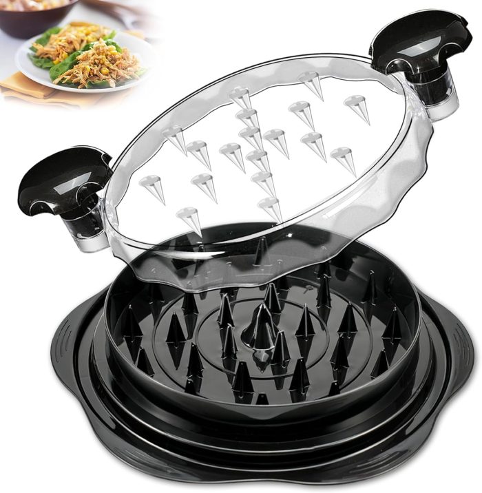 Chicken Shredder Tool – Manual Meat & Vegetable Grinder, Twist & Shred Machine for Kitchen (Black) - Image 1