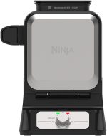 Ninja NeverStick PRO Belgian Waffle Maker – Vertical Design, 5 Shade Settings,Black & Silver