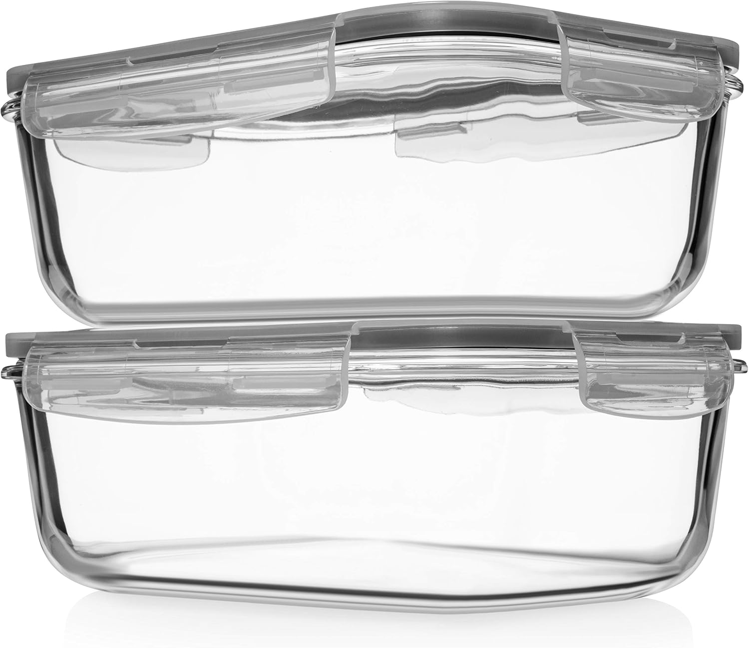 81SSh26Zt6L._AC_SL1500_ 4-Piece Large Glass Food Storage Containers with Locking Lids – 8 Cups/63 Oz, BPA-Free, Leak-Proof - Image 1