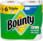 Bounty Select-A-Size Paper Towels, White, 2 Triple Rolls = 6 Regular Rolls
