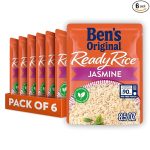 BEN'S ORIGINAL Ready Rice Jasmine Rice, Easy Dinner Side, 8.5 OZ Pouch (Pack of 6)